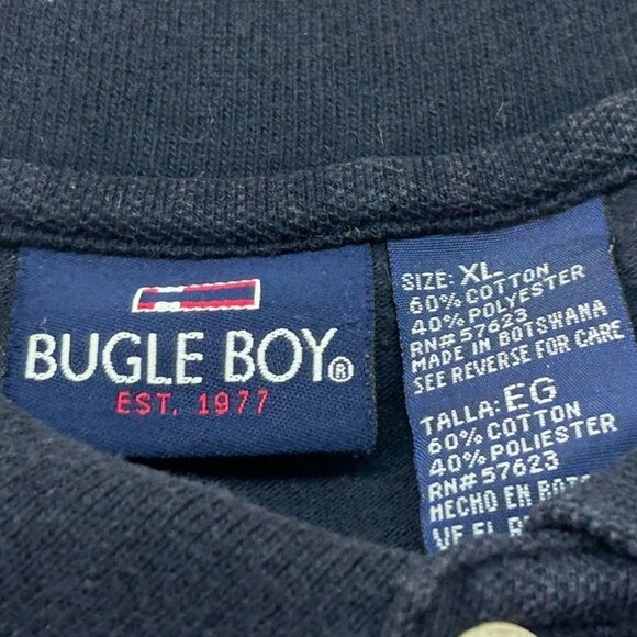 Vintage Bugle Boy Short Sleeve Striped Polo Shirt - Men's Size XL - Picture 3 of 8